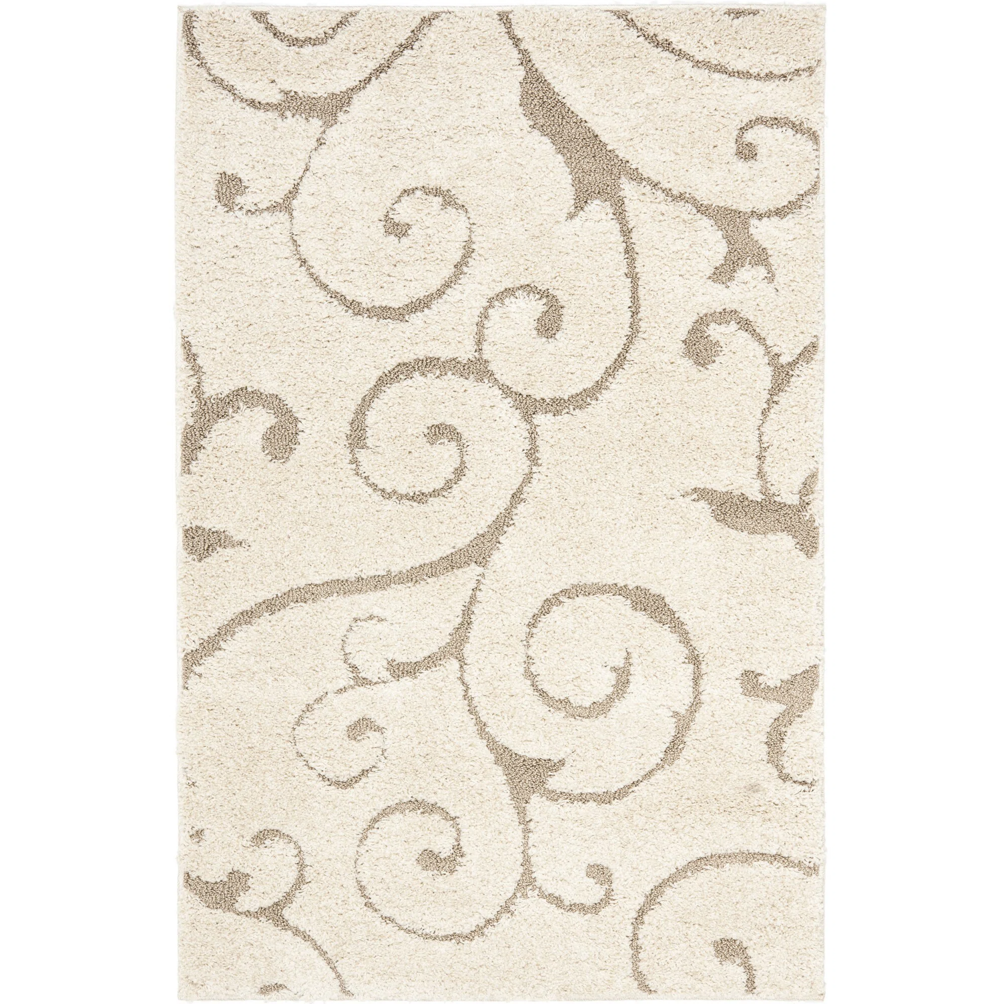 Ophelia & Co. Deanna Machine Woven/Power Loomed Performance Cream/Beige Rug. Rectangle 6′ x 9′