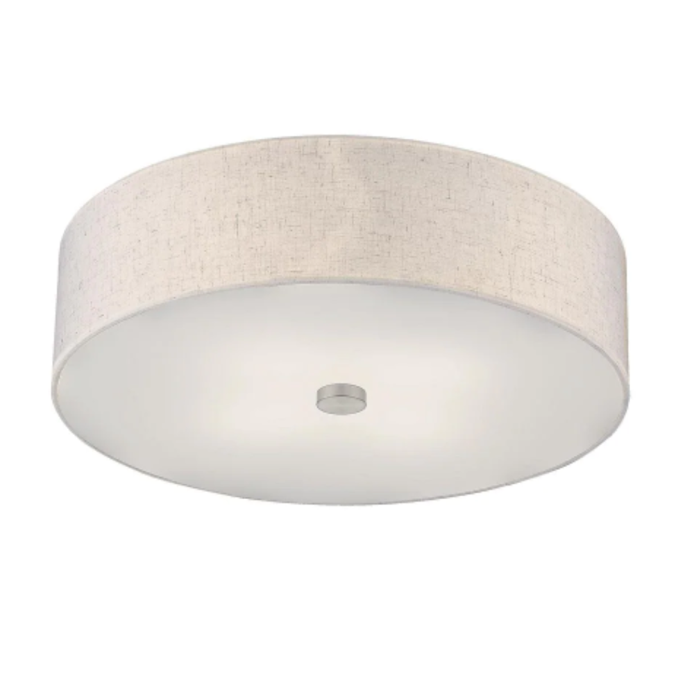 Livex Lighting Meridian 4 Light Brushed Nickel Semi Flush Mount