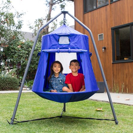 Sportspower BluPod Jr. Floating Tent Swing. Blue