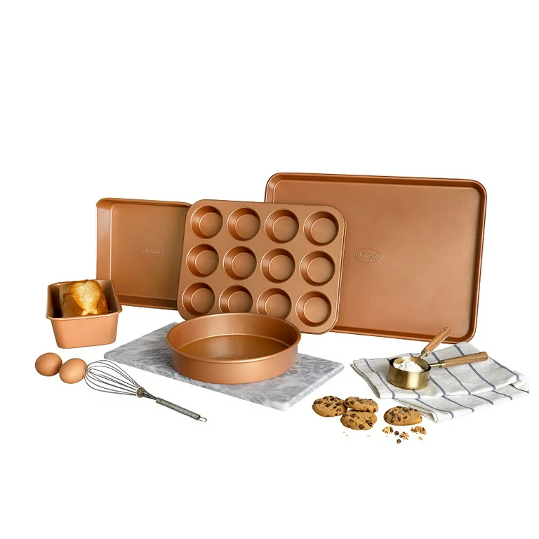 Gotham Steel 32 Piece Cookware Set. Bakeware and Food Storage Set. Nonstick Pots and Pans. Blue