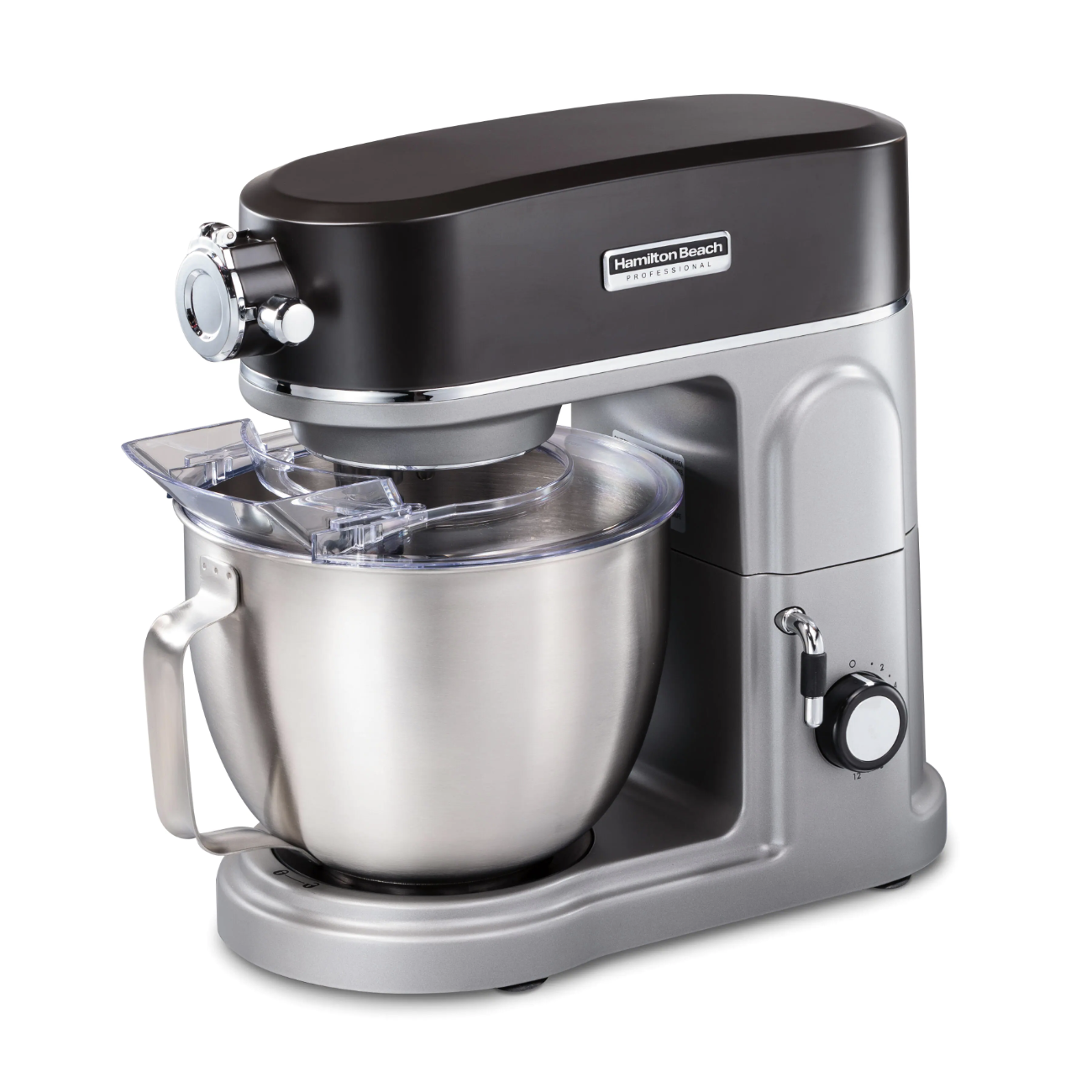 Hamilton Beach 4.5 Qt. 12-Speed Black and Silver Stand Mixer