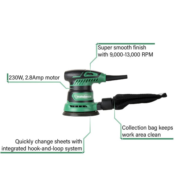Metabo HPT Random Orbit Sander 5″ (Pack of 1)