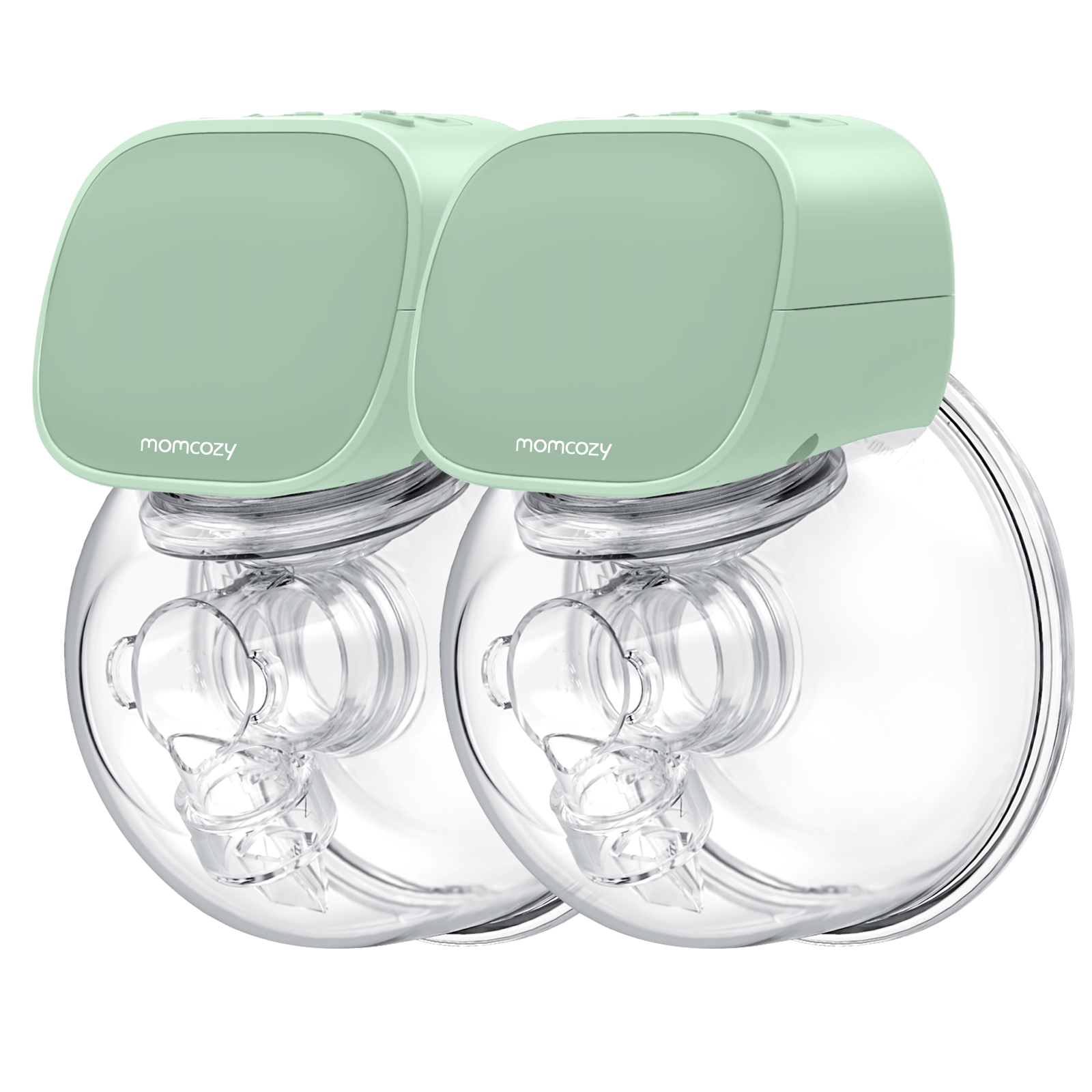 Momcozy Double Wearable Breast Pumps. Portable Electric Breast Pump 24mm. Green