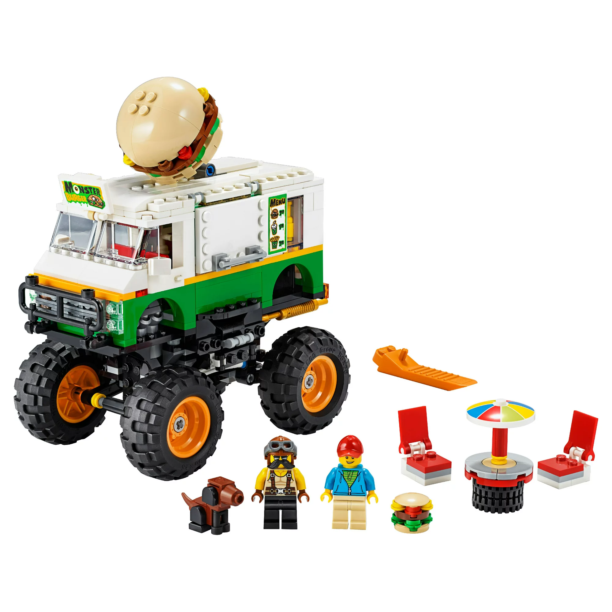 Lego Creator 3-in-1 Monster Burger Truck 31104 Vehicle Building Kit for Kids (499 Pieces)