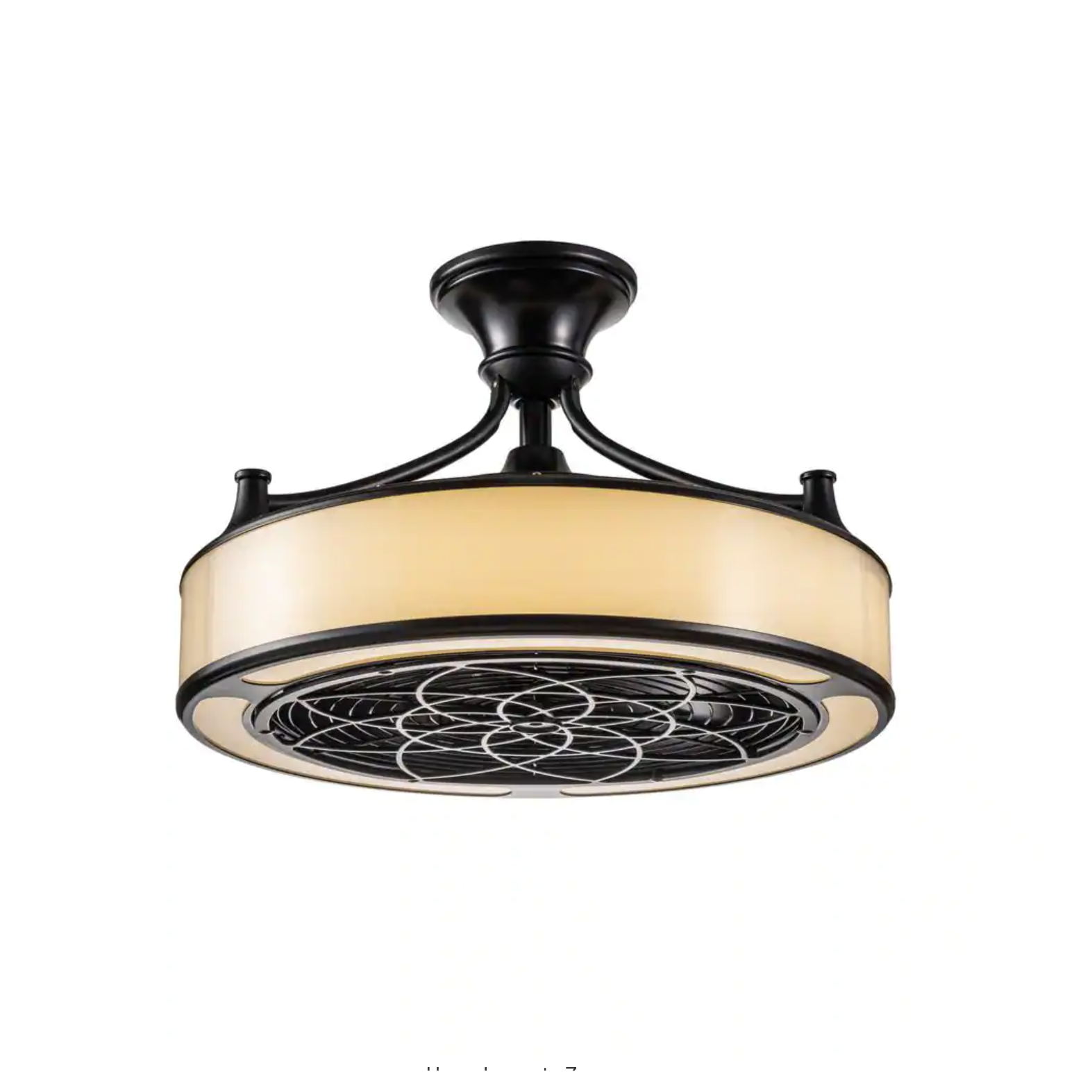 Home Decorators Collection Windara 22 in. LED Indoor/Covered Outdoor Black Ceiling Fan with Light Kit and Remote Control