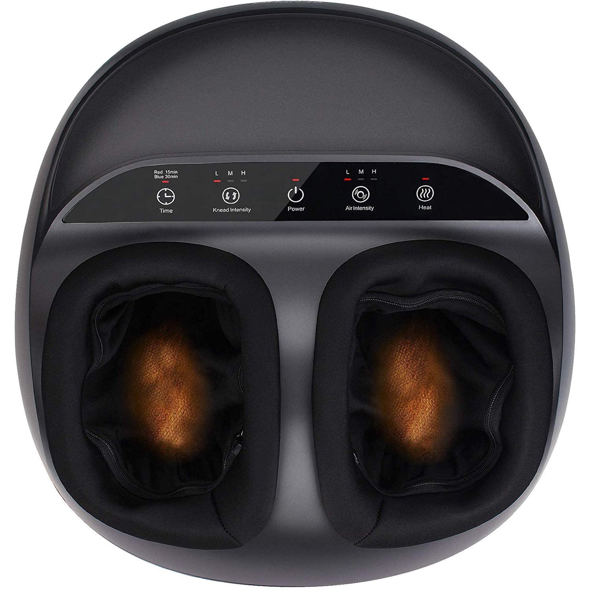 Renpho Foot Massager Machine with Heat. Shiatsu Deep Kneading. Multi-Level Settings. Black