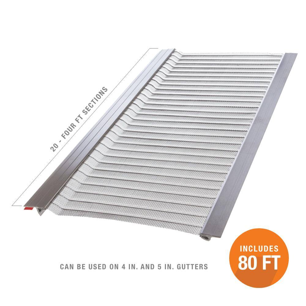 Gutter Guard by Gutterglove 4 ft. L x 5 in. W Stainless Steel Micro-Mesh Gutter Guard (20-Pack)