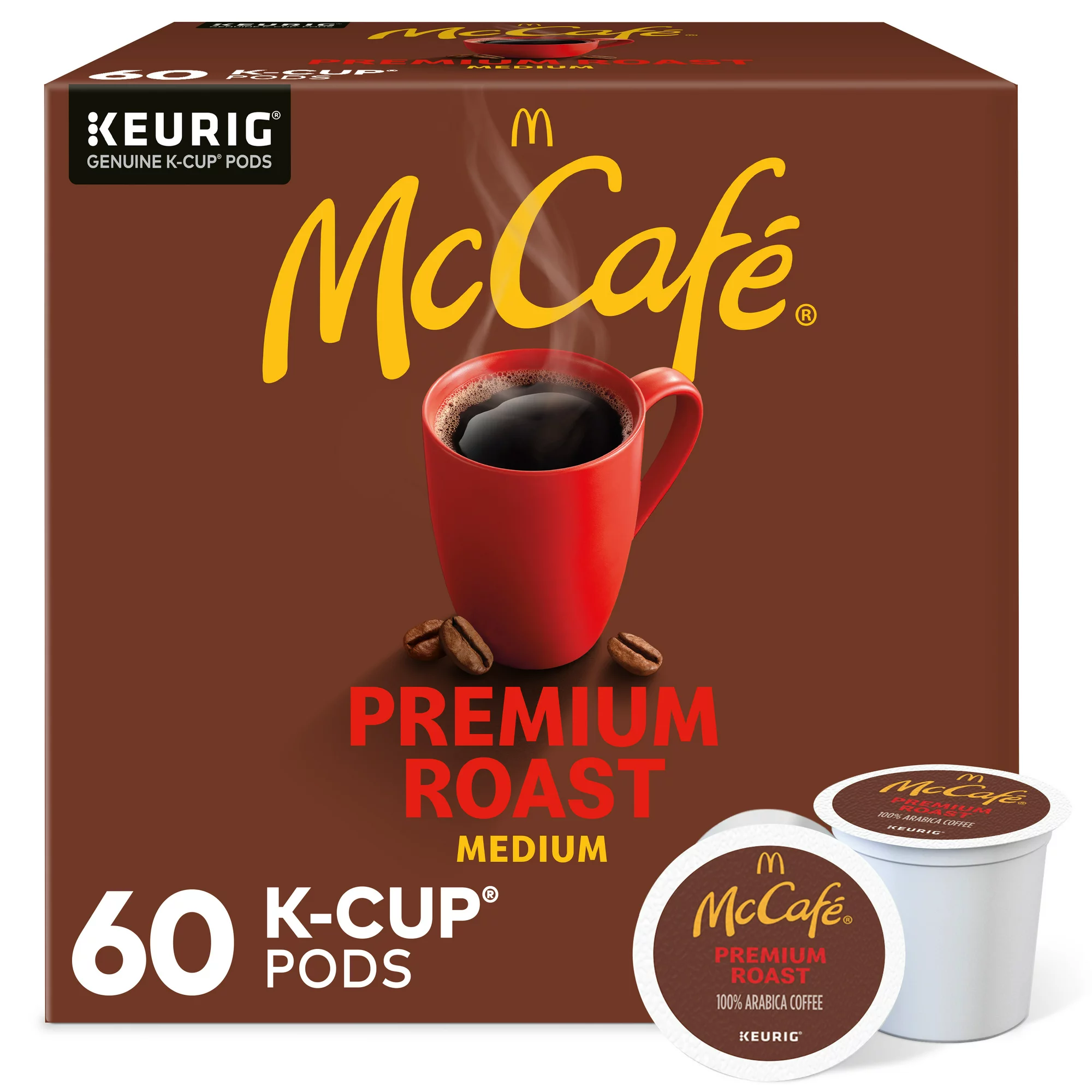 McCafe Premium Roast Coffee K-Cup Coffee Pods. Medium Roast. 60 Count