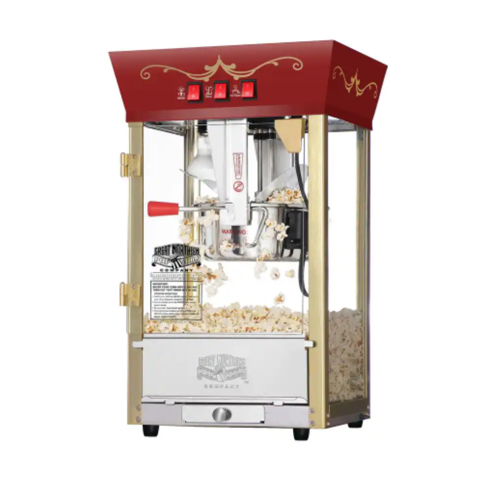 Great Northern 8 oz. Popcorn Red Antique Style Popcorn Popper Machine