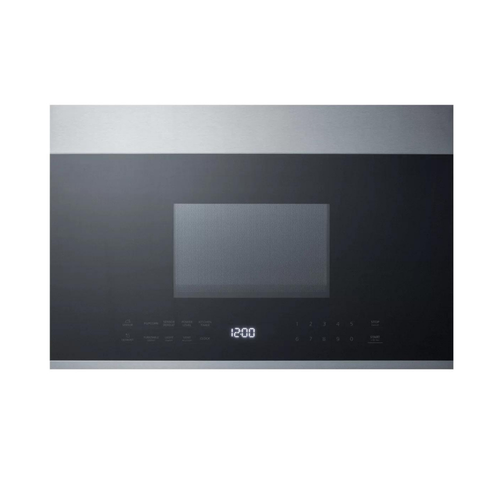 Summit Appliance Apartment Friendly 23.88” 1.34 Cubic Feet cu. ft. Over-The-Range Microwave. MHOTR24SS