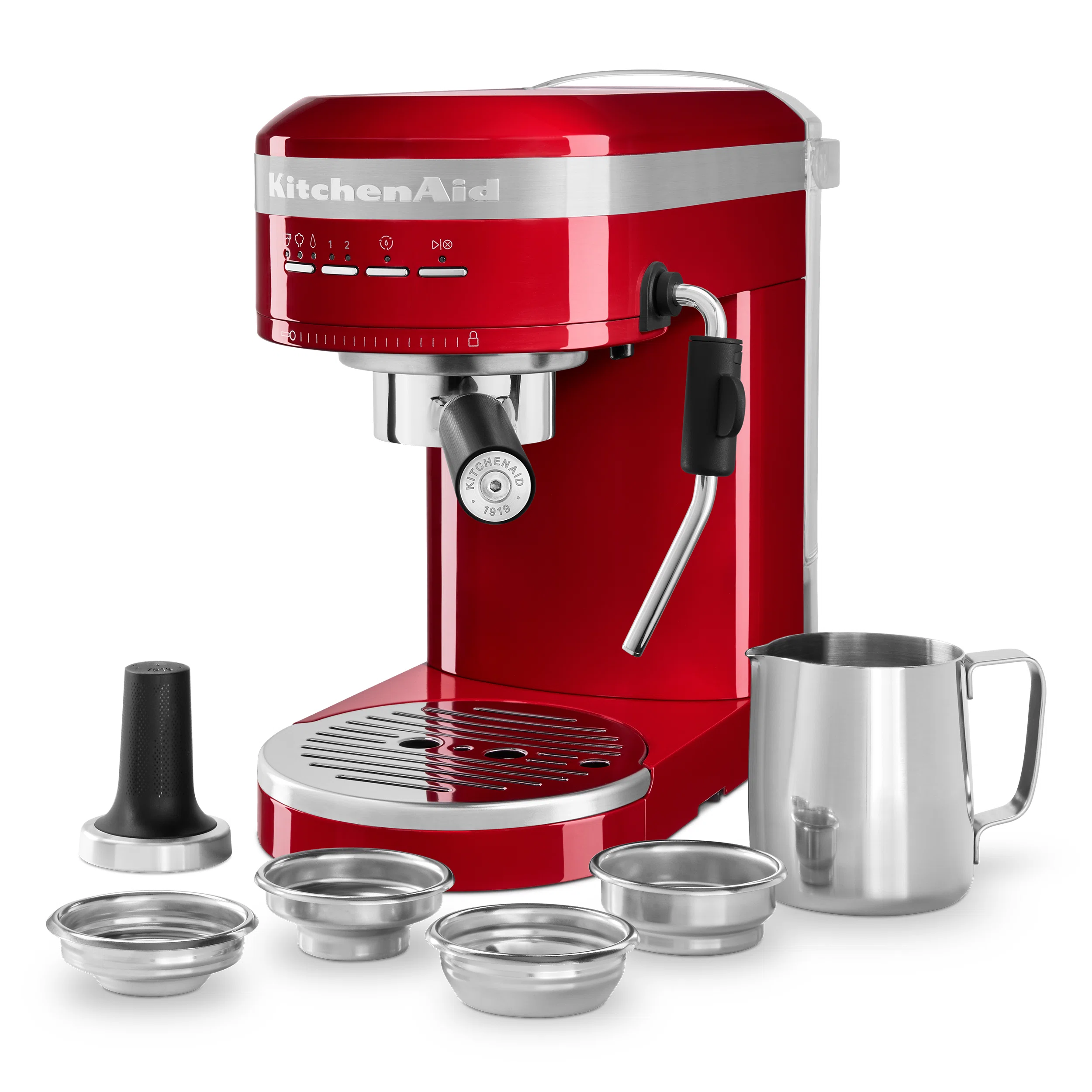 KitchenAid Metal Semi-Automatic Espresso Machine. Empire Red (KES6503ER)