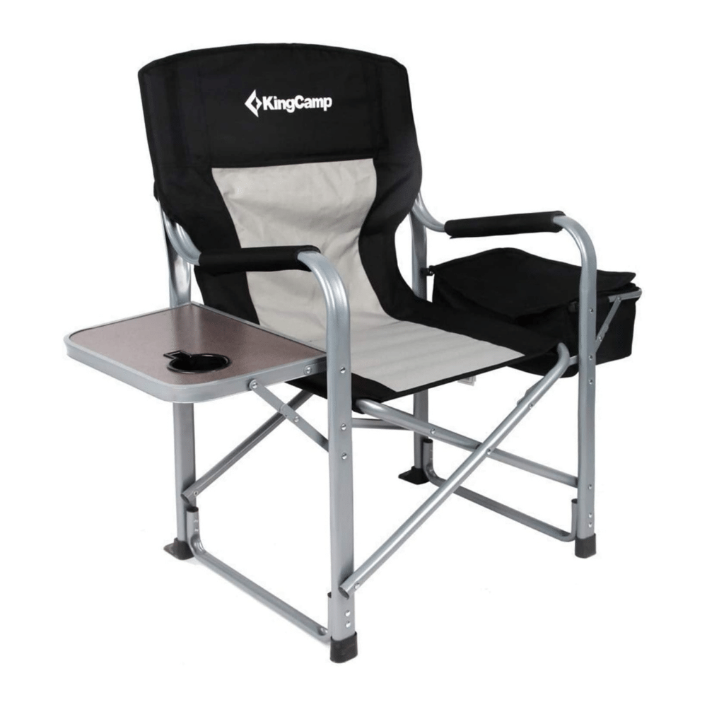 KingCamp Heavy Duty Camping Folding Director Chair with Side Table and Side Pockets