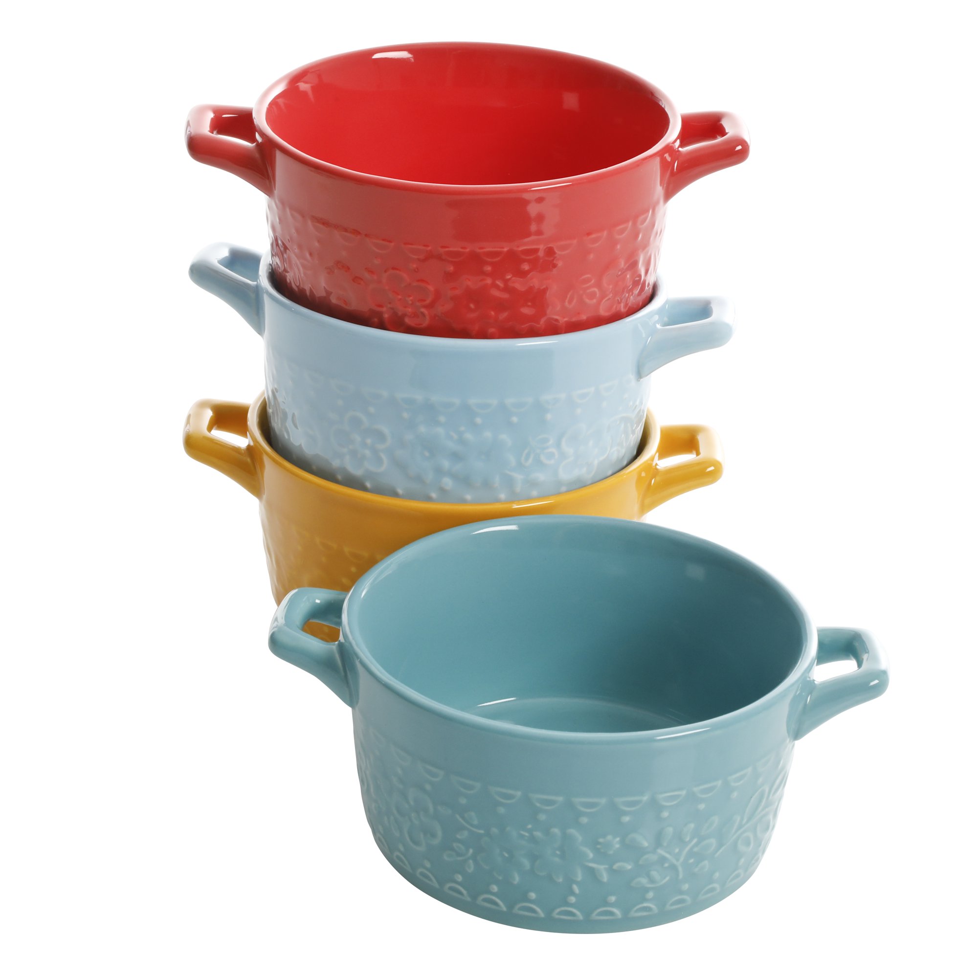 The Pioneer Woman Floral Medley 14.4oz Mini Casseroles. 4-Pack