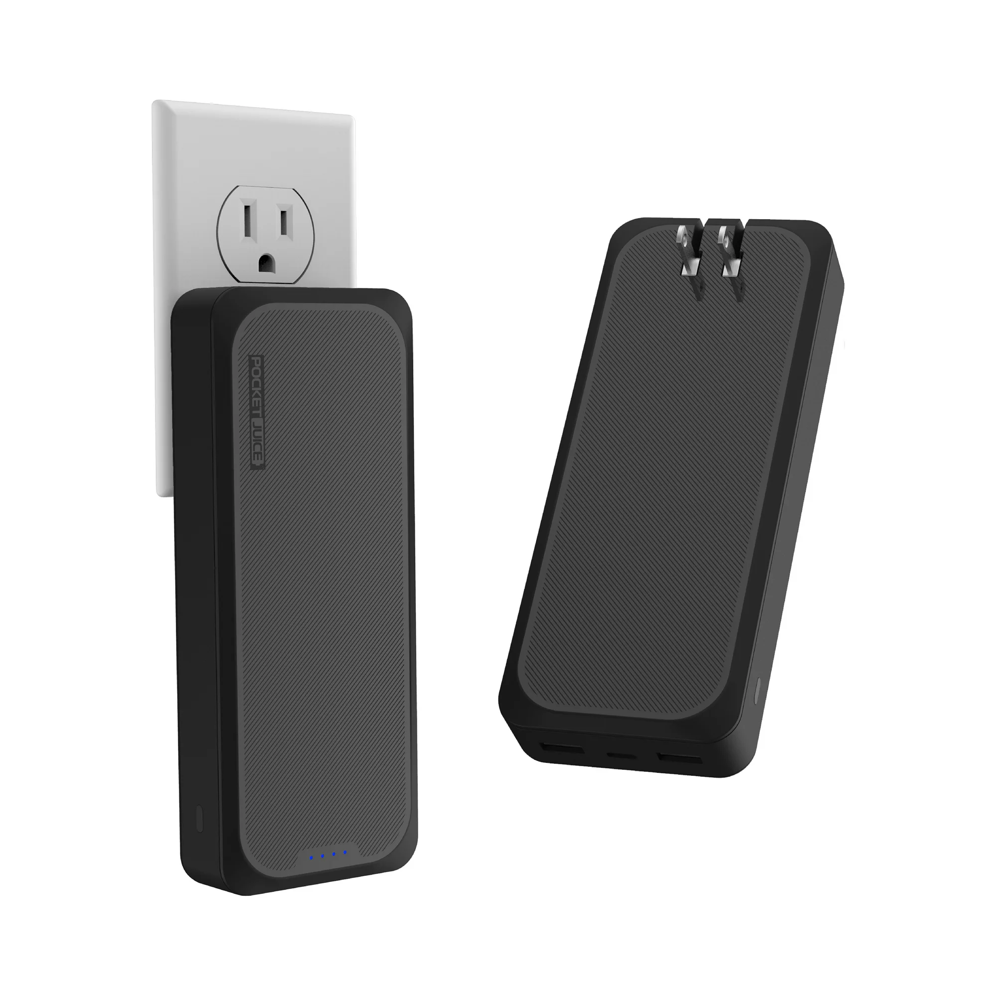 Pocket Juice Endurance AC 20.000mAh. Portable Power Bank Charger with Built-in Wall Plug
