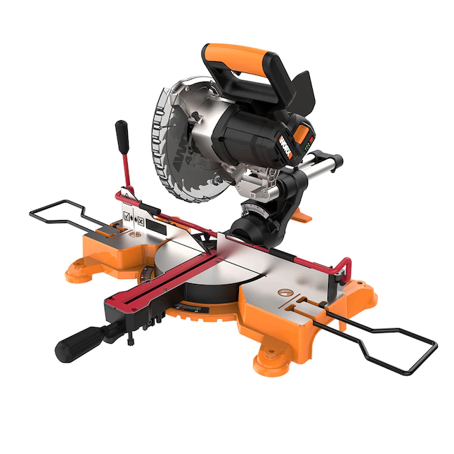 Worx Power Share 7-1/4-in 0.1 Amps-Amp 20-volt Max Dual Bevel Sliding Compound Cordless Miter Saw