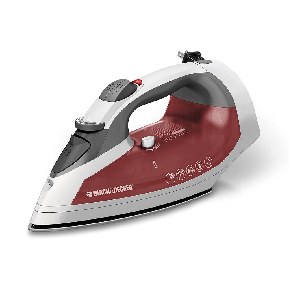 Black + Decker Smart Steam Iron. Cord Reel. Stainless Soleplate. ICR07X