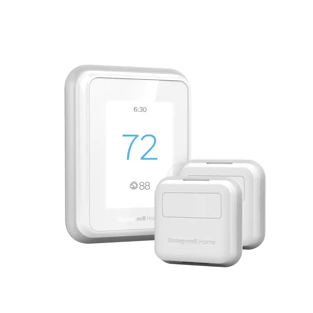 Honeywell Home T9 7-Day Programmable Smart Thermostat with Touchscreen Display. 2-Pack of Smart Room Sensors