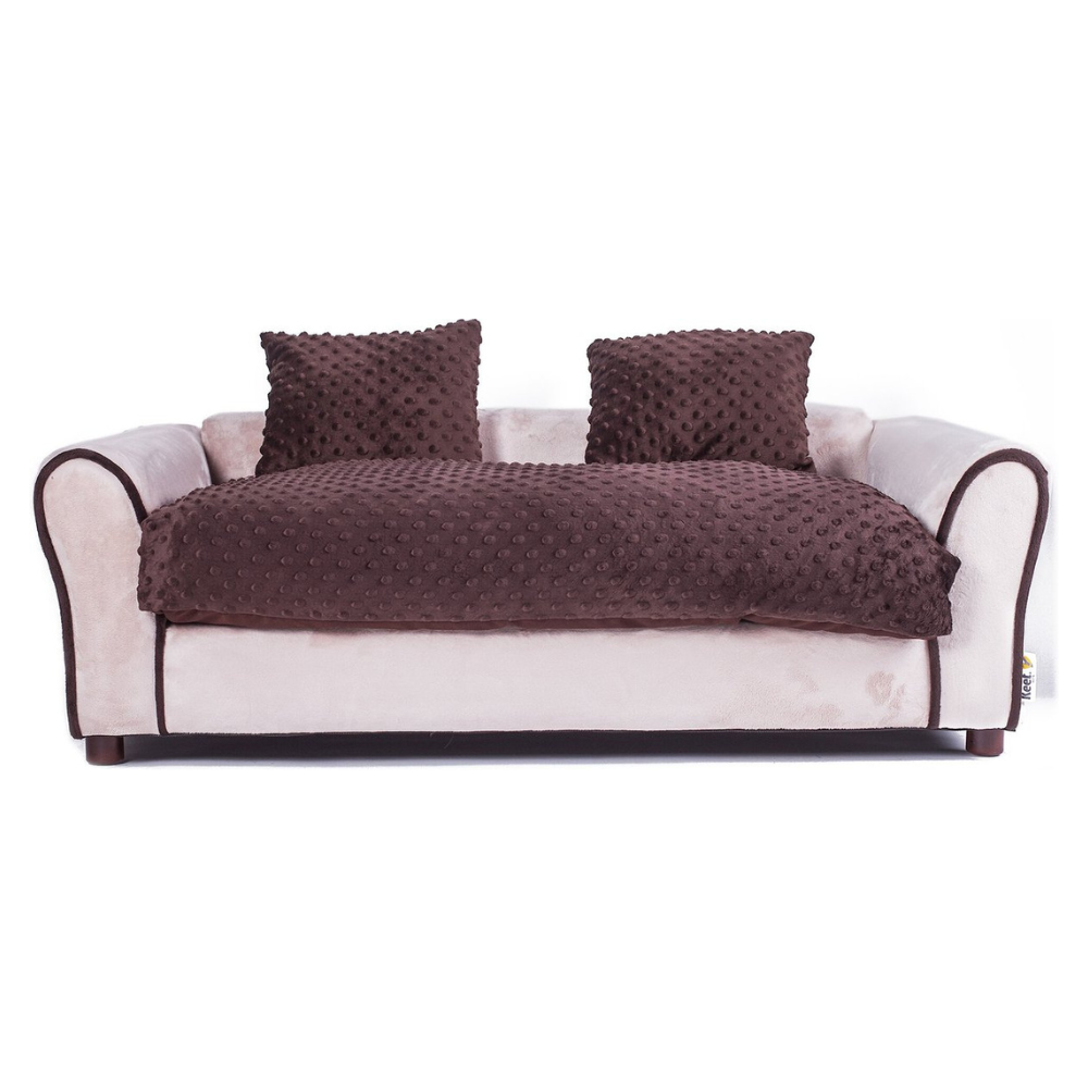 Keet Westerhill Sofa Cat & Dog Bed w/ Removable Cover. Khaki. Large