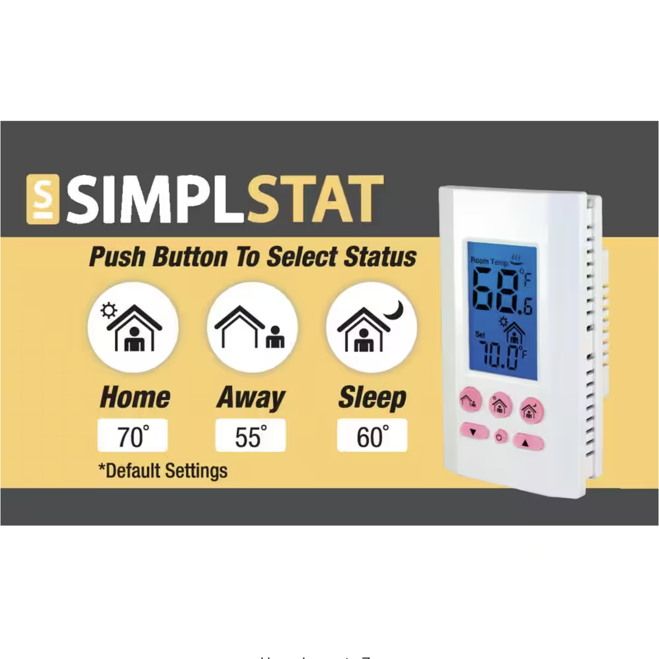 King Electric 1-Day 2-Pole Line Voltage 240-Volt Electronic Thermostat with Personalized Presets