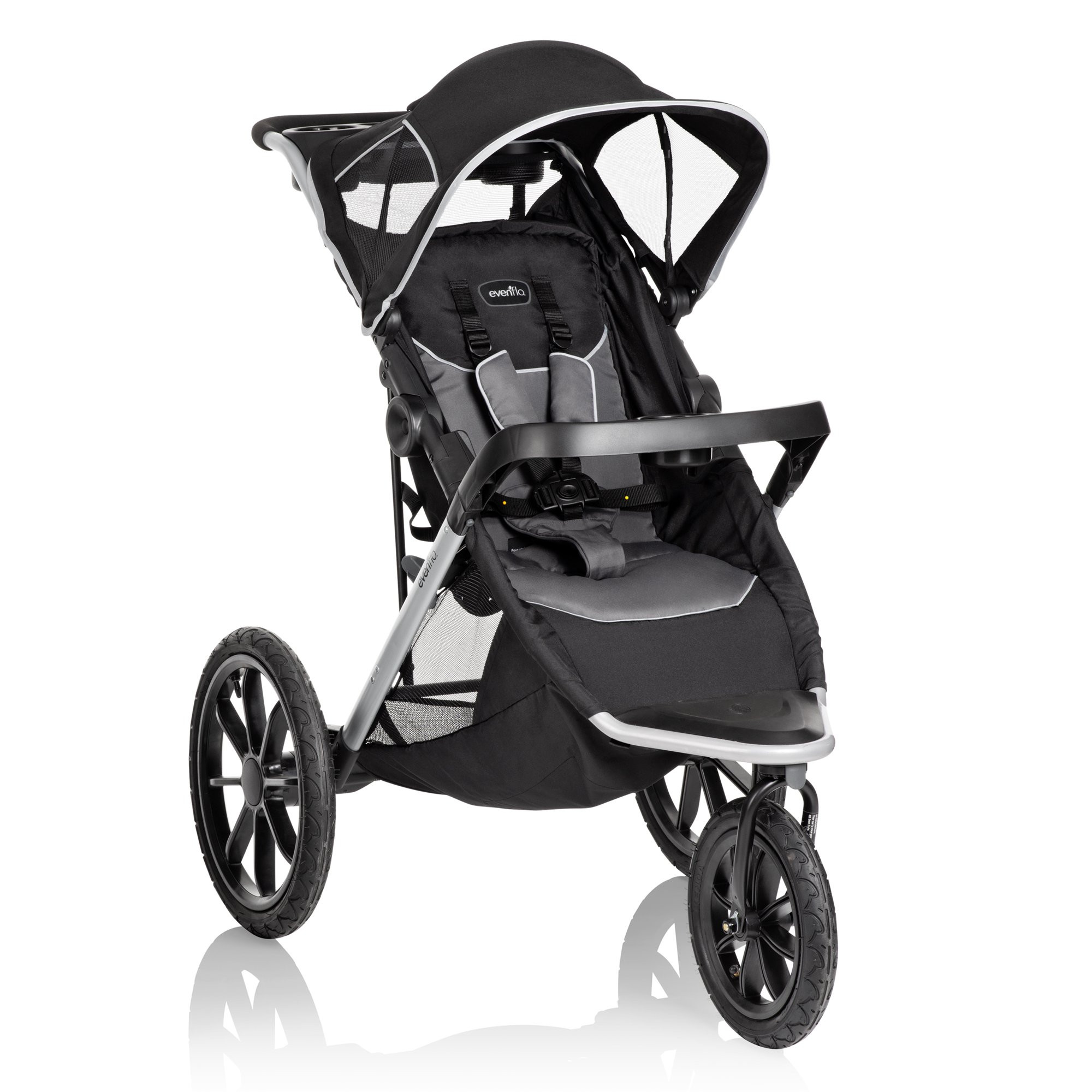 Evenflo Victory Plus Compact-Fold Jogging Stroller. Gray