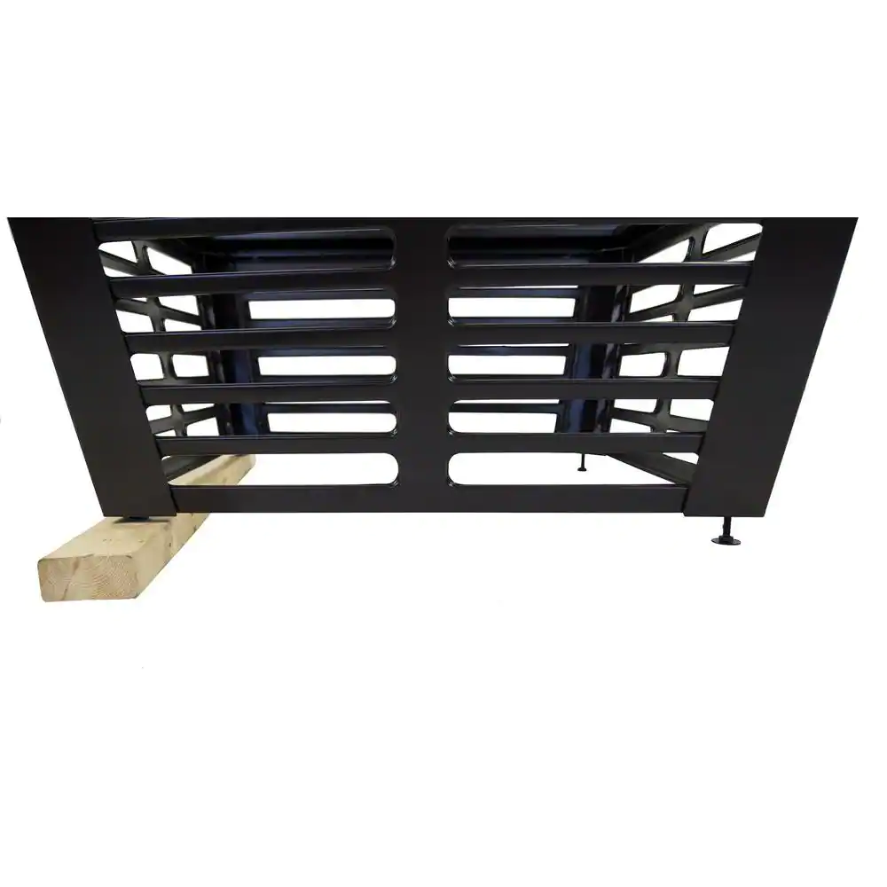 Pleasant Hearth Hudson 34 in. x 23 in. Square Steel Wood Fire Pit In Wenge With Cover