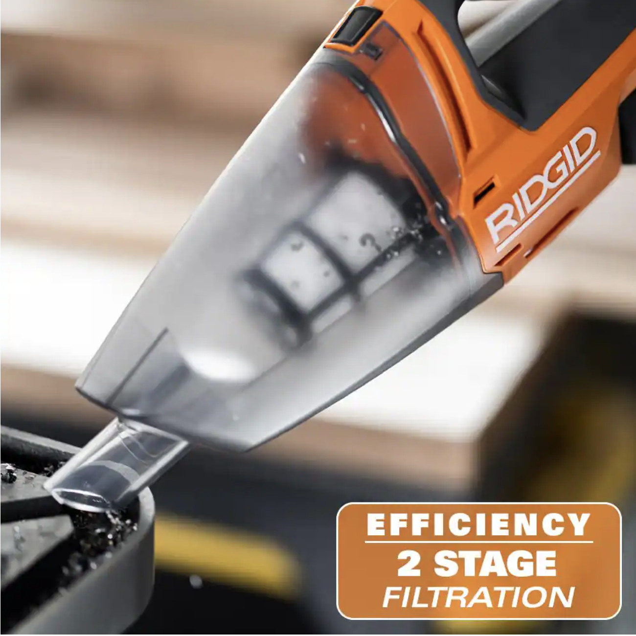 Ridgid 18 V Cordless Hand Vacuum Kit With 2.0 Ah Battery And Charger