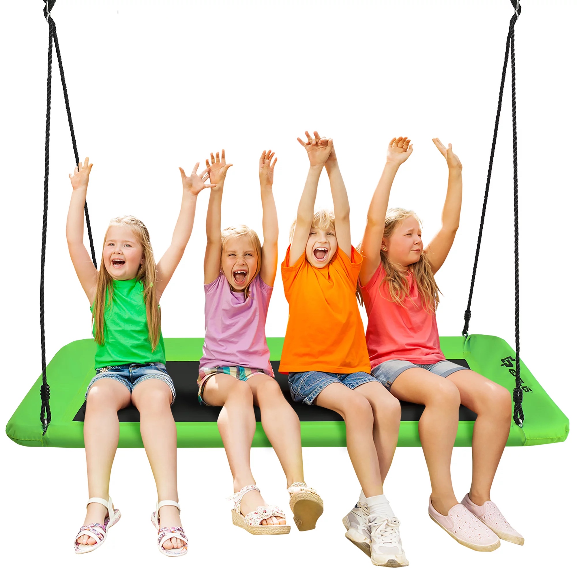 Costway Goplus 700 lbs Giant 60” Platform Tree Swing Outdoor with 2 Hanging Straps. Green