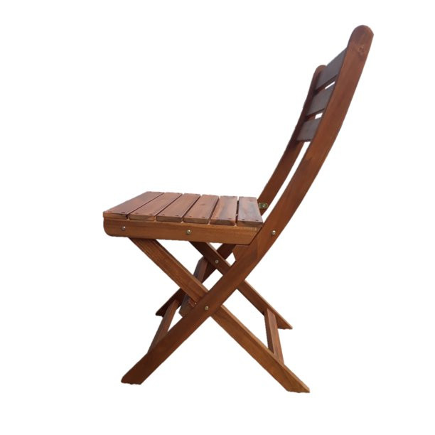Mainstays Outdoor Patio 3-Piece Wood Bistro Set. Natural Color