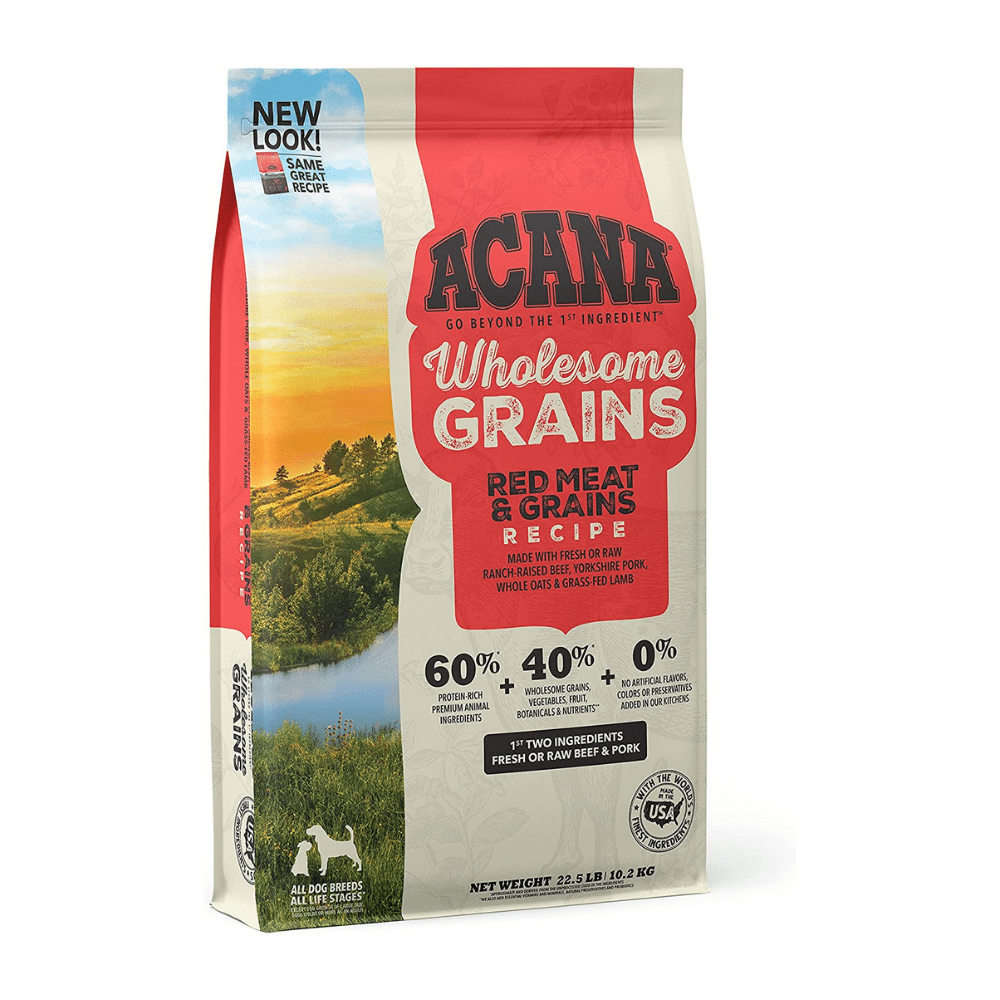 Acana Wholesome Grains Red Meat & Grains Recipe Dry Dog Food. 22.5 Pounds