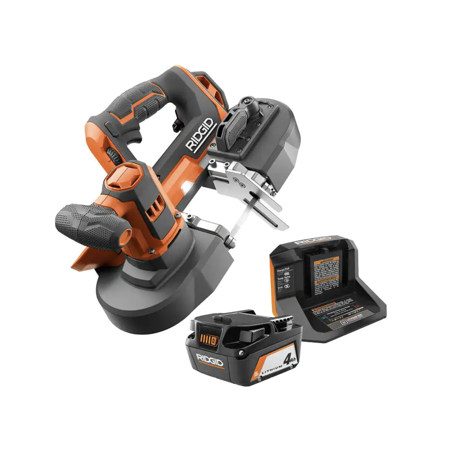 Ridgid 18V Cordless Compact Band Saw Kit with (1) 4.0 Ah Battery and Charger (R8604KN)