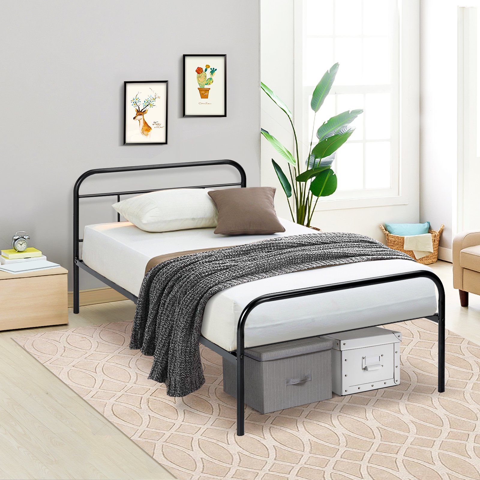 Lusimo Twin Bed Frame Heavy Duty Twin Size Metal Bed Frame