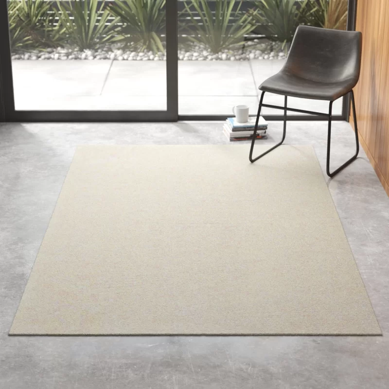 AllModern Crowe Handmade Wool Light Beige Rug. Rectangle 7-6″ x 9-6″