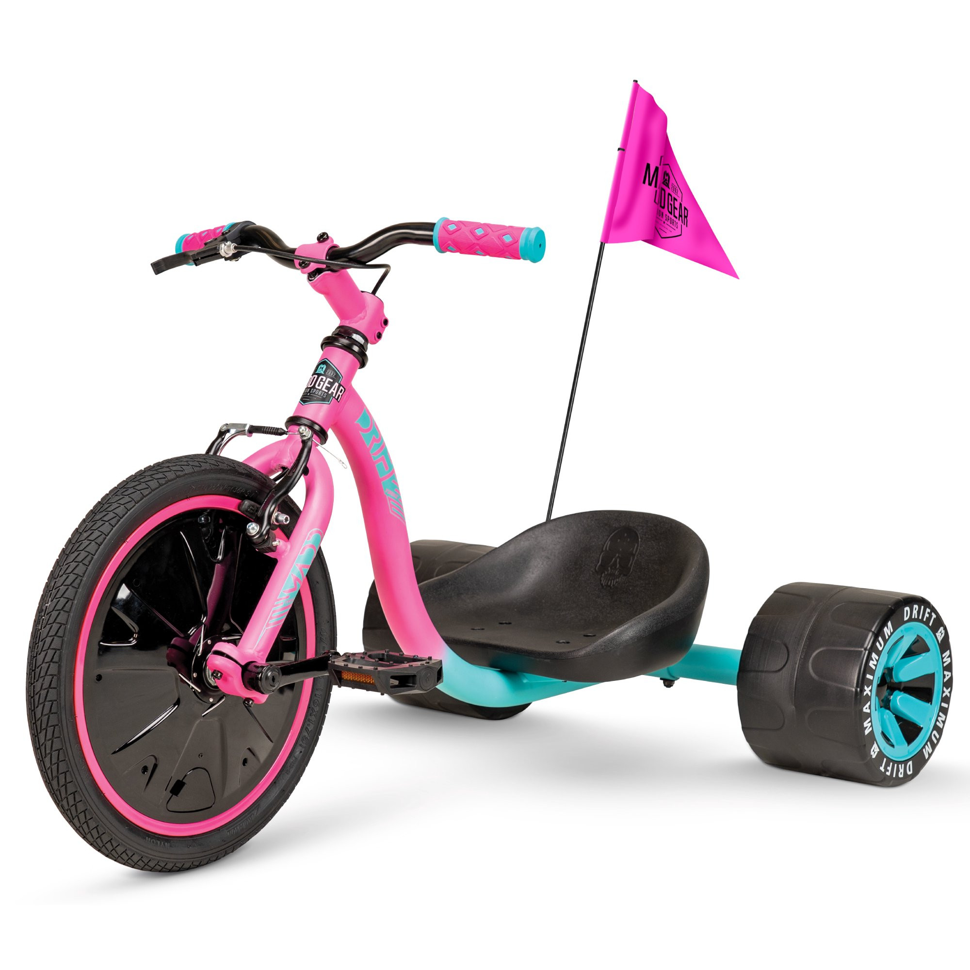 Madd Gear 16″ Mini Drift Trike. Steel Frame Tricycle. Unisex- Pink. for Ages 5 and up