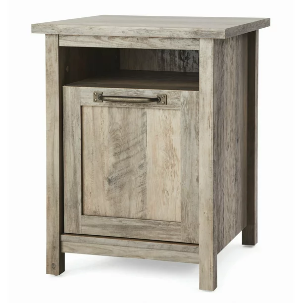 Better Homes & Gardens Modern Farmhouse USB Nightstand. Rustic Gray