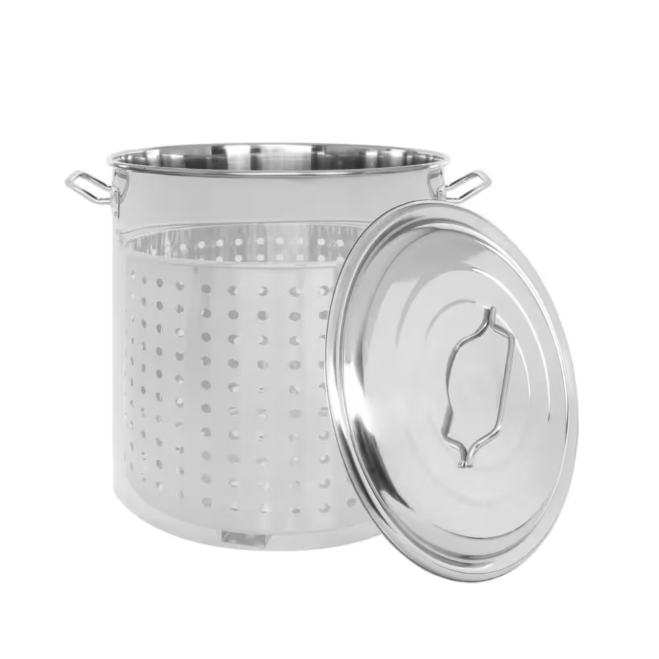 Concord 80 qt. Stainless Steel Stock Pot with Steamer Basket Boiler Pot
