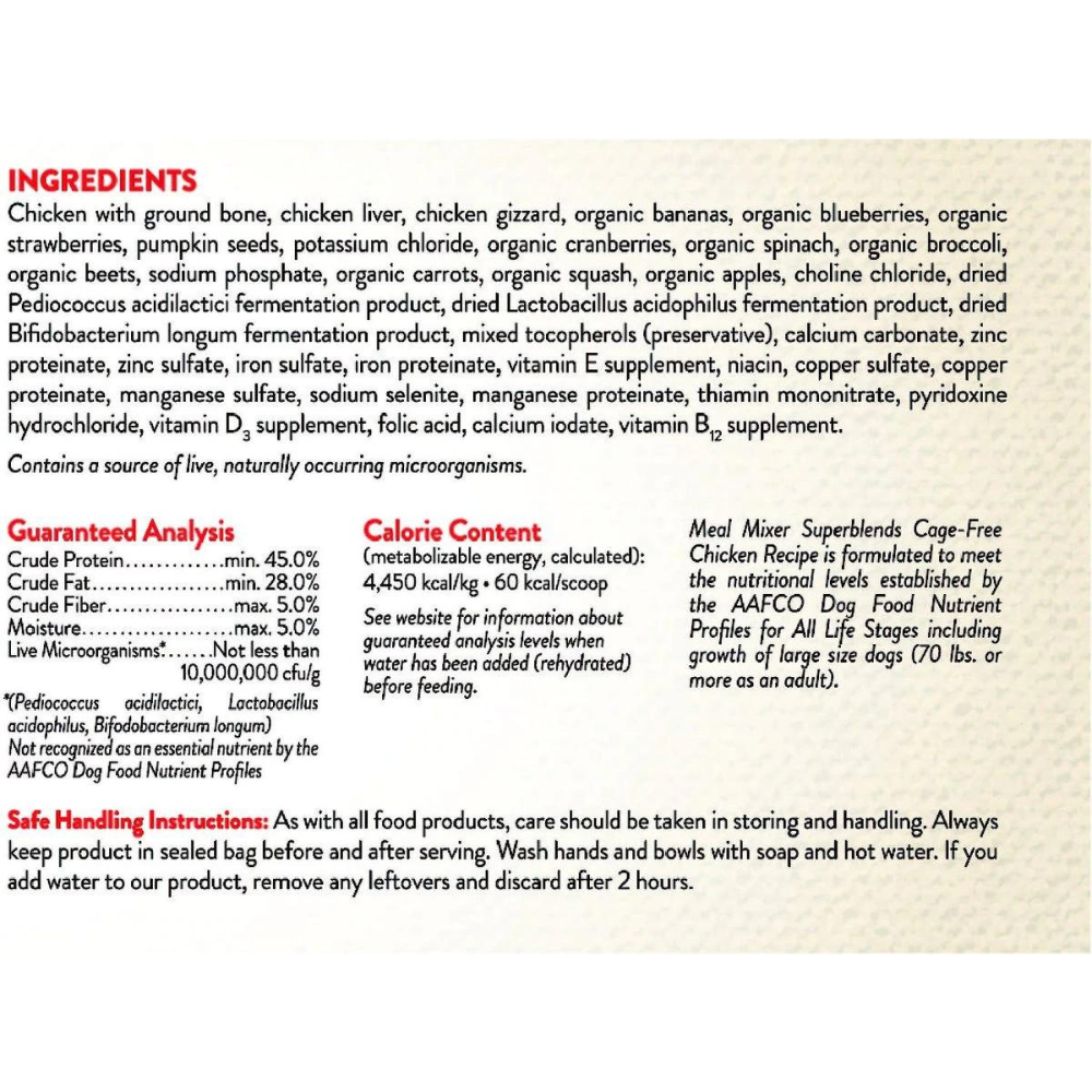 Stella & Chewy-s Super Blends Cage-Free Chicken Recipe Meal Mixers Freeze-Dried Raw Dog Food Topper