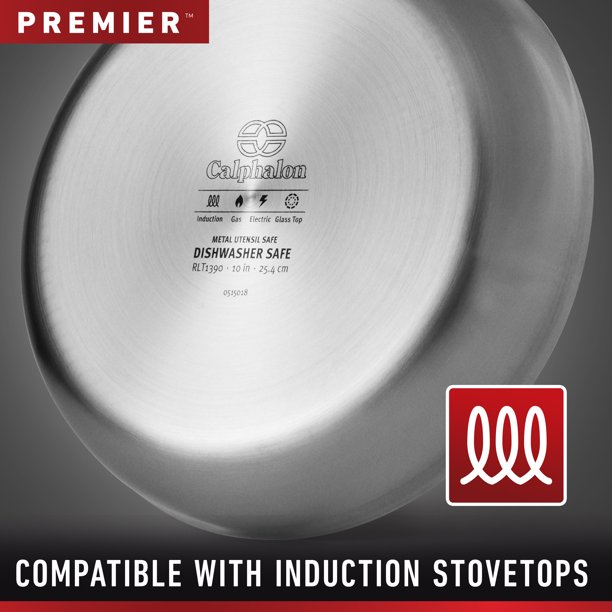Calphalon Premier Stainless Steel Cookware. 3.5-Quart Sauce Pan With Pour And Strain Cover