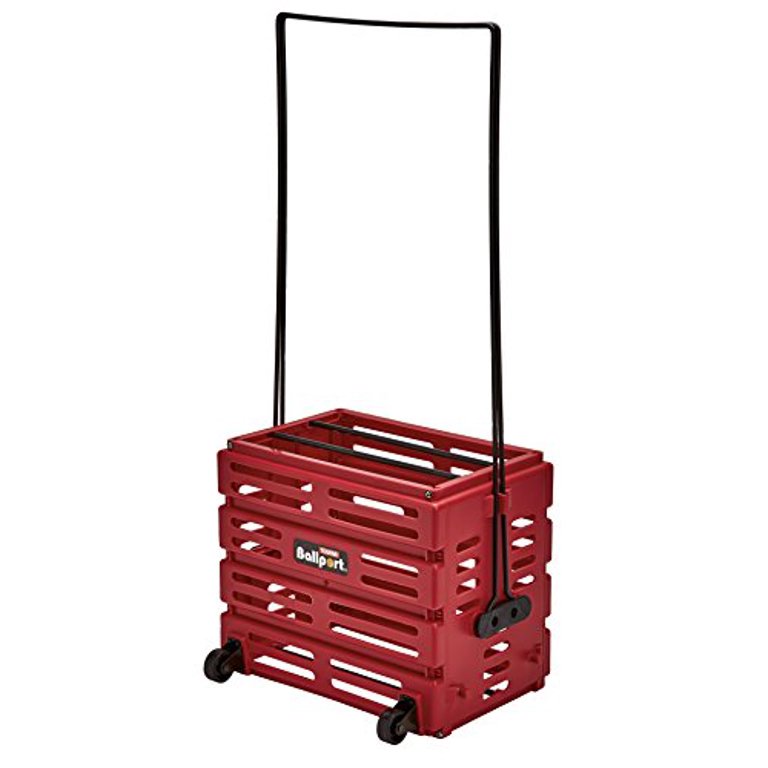 Tourna Ball port Deluxe Tennis Ball Pickup with Wheels. Red