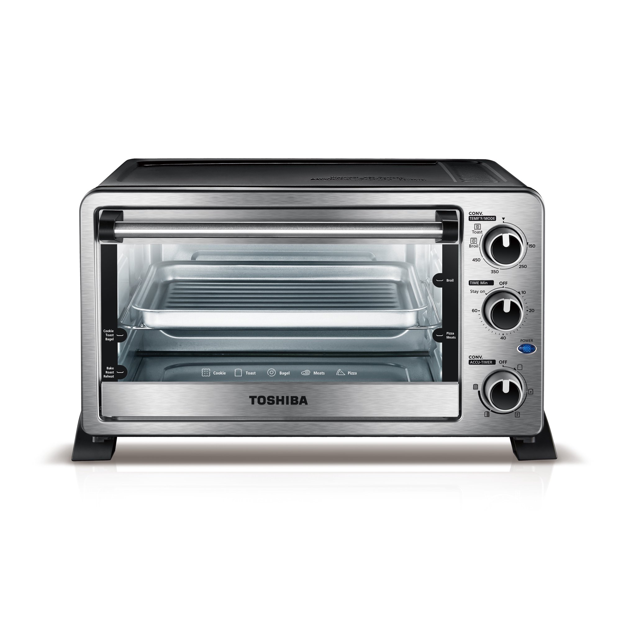 Toshiba MC25CEYSS 6-Slice Convection Toaster Oven. Stainless Steel
