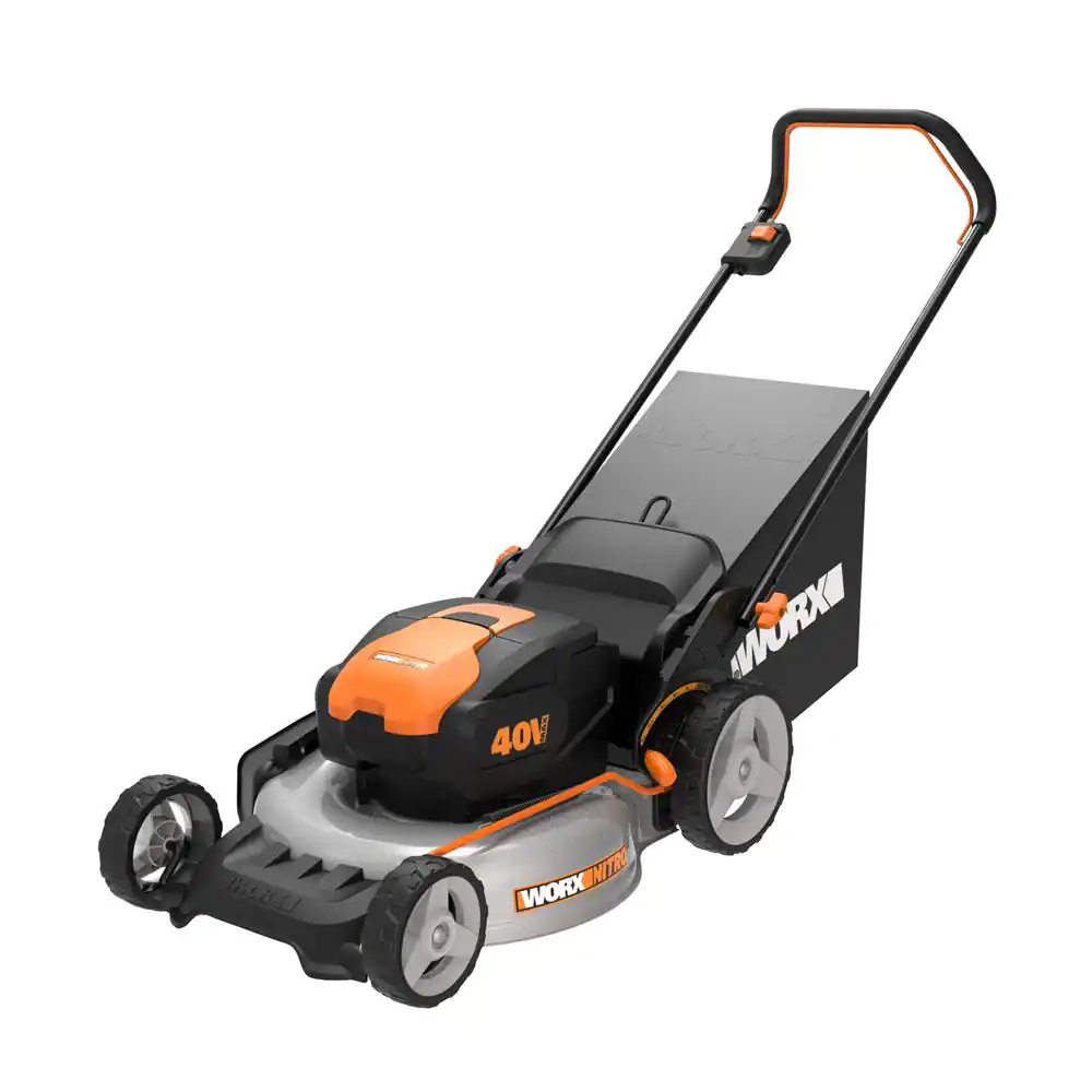 Worx Power Share Nitro 40V Cordless 20in. 4Ah Push Mower w/Mulching /Side Discharge. Brushless