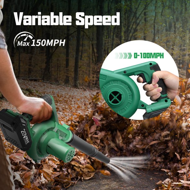 Kimo Cordless Leaf Blower - 20V Leaf Vacuum 150CFM Lightweight Jobsite Electric Blower. 6002-2.0Ah