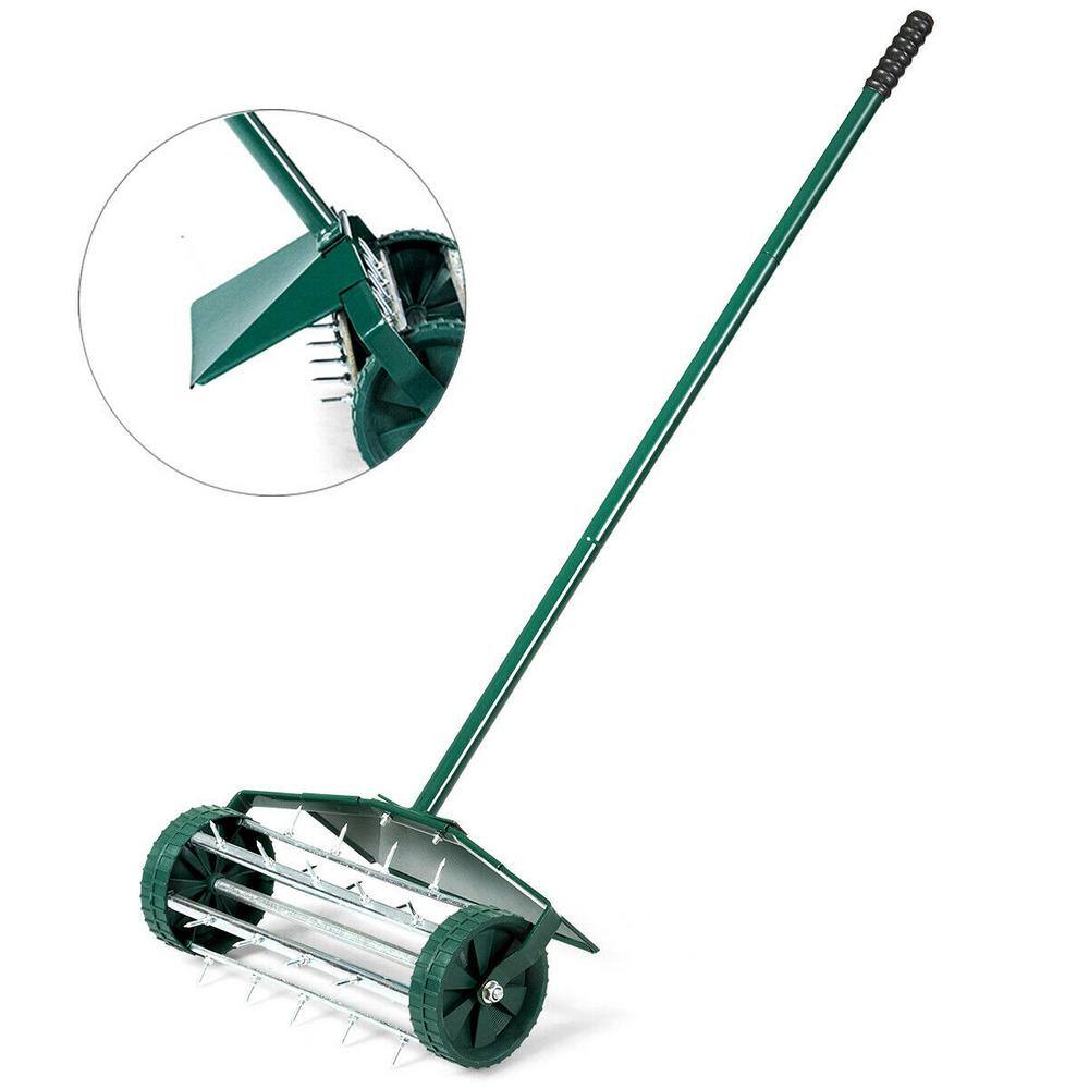 Angeles Home 18 In. Rolling Lawn Aerator With Fender For Garden
