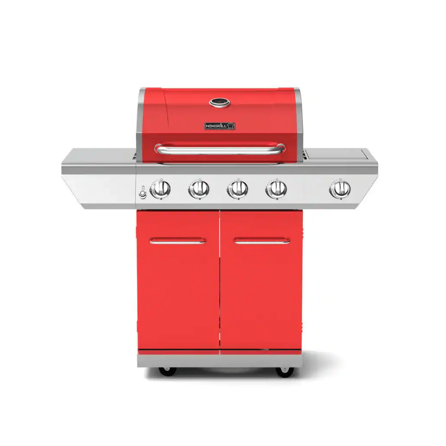 Nexgrill 4-Burner Propane Gas Grill in Red with Side Burner (720-0830HR)