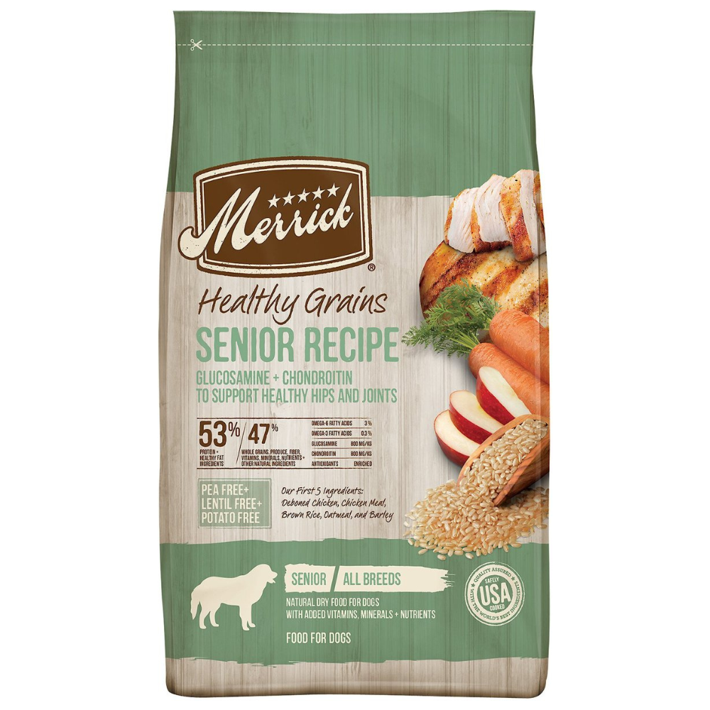 Merrick Healthy Grains Senior Recipe Dry Dog Food. 25-lb bag