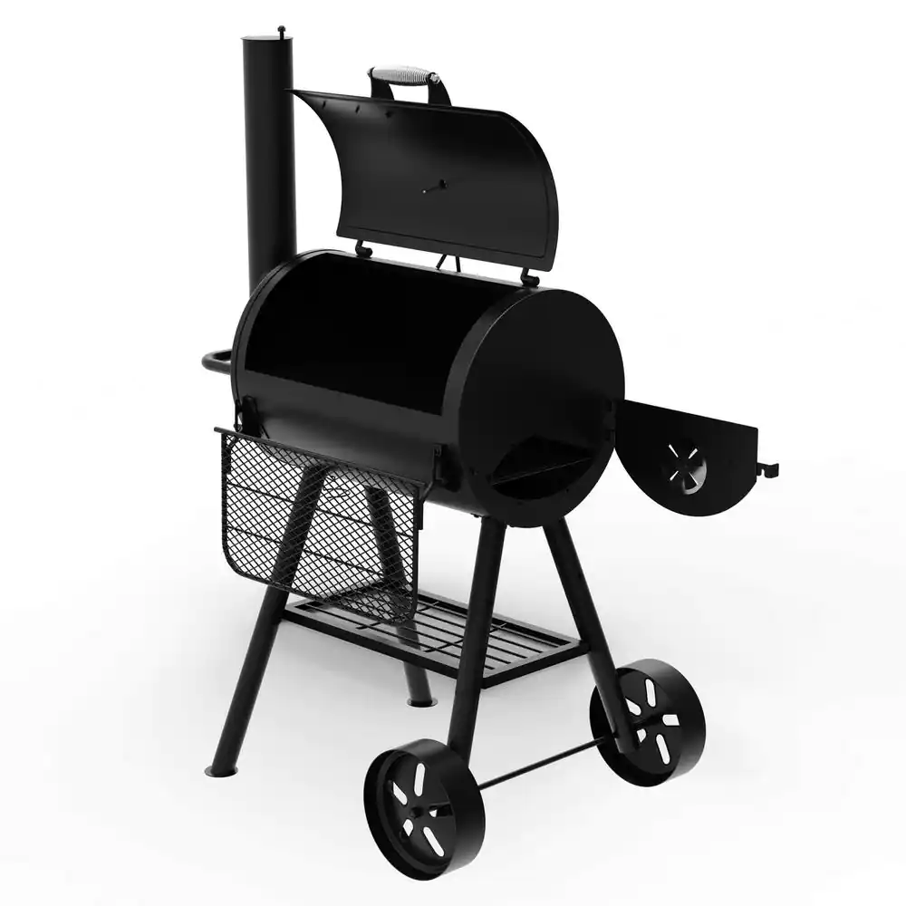 Dyna-Glo Signature Heavy-Duty Compact Barrel Charcoal Grill In Black (DGSS443CB-D)