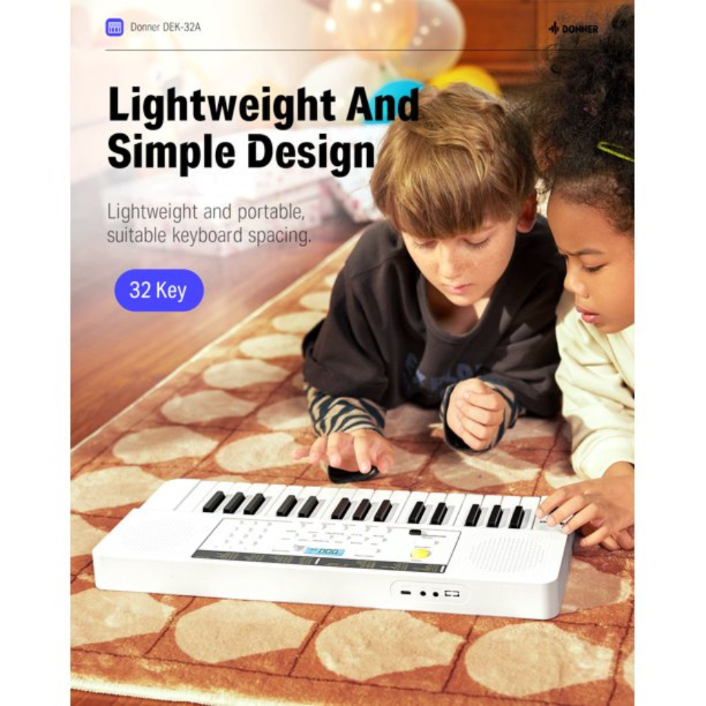 Donner 32 Key Electronic Keyboard Piano. Fun Gift for Birthday& Christmas
