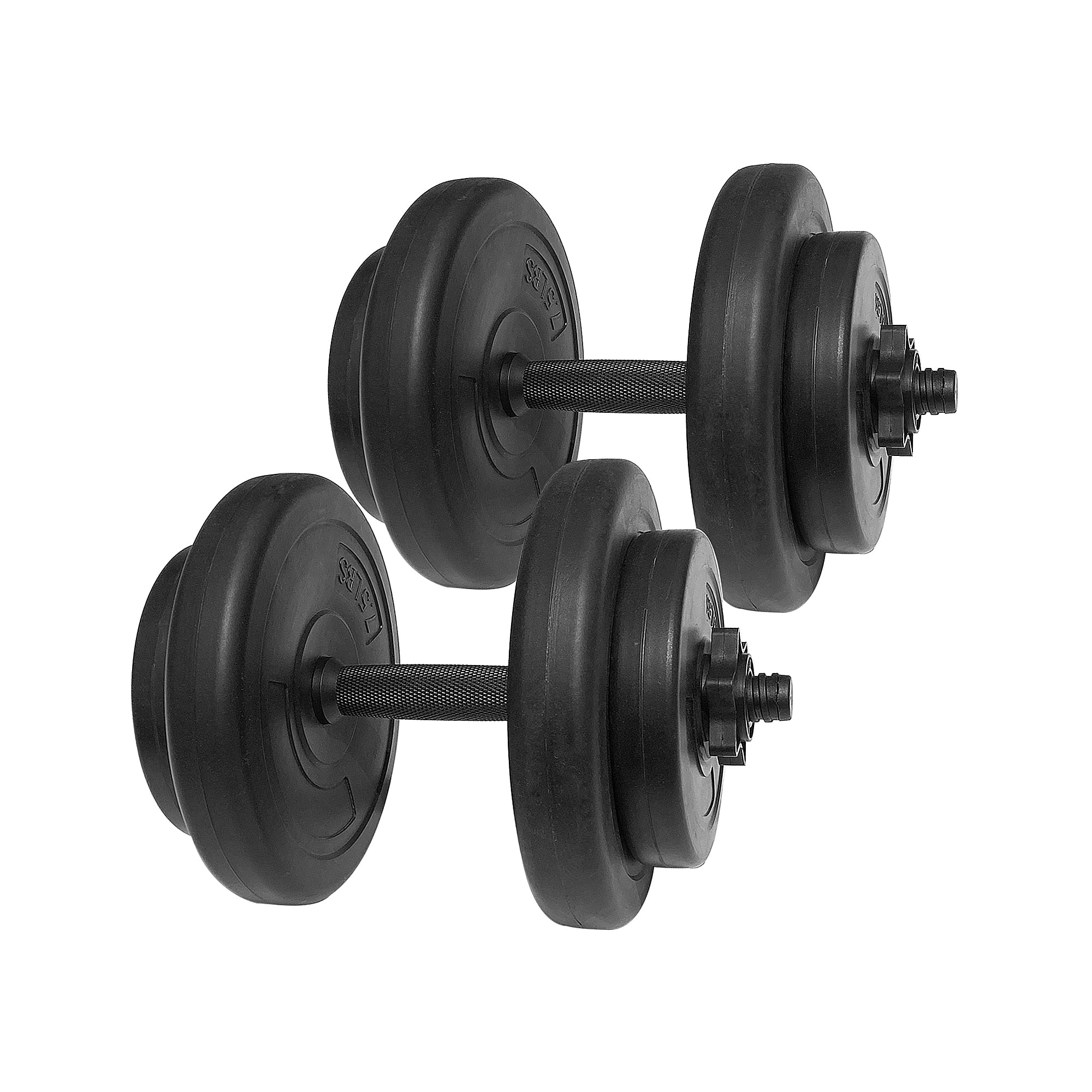 BalanceFrom Vinyl Dumbbell Set. 40 Lbs. (20 Lbs. Pair). Black
