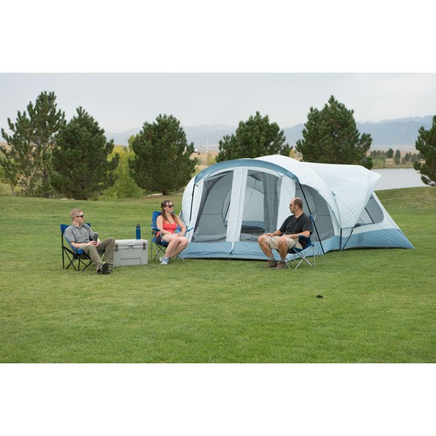 Ozark Trail 14-Person 18 ft. x 18 ft. Family Tent. with 3 Doors