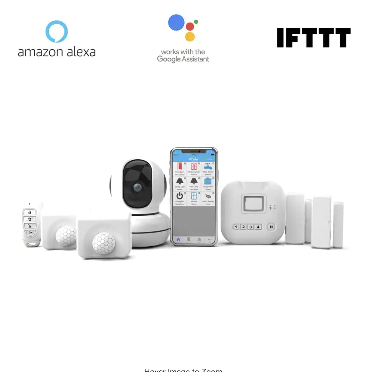 SkyLink Wireless Alarm. Camera Deluxe Security System - Echo Alexa and IFTTT Compatible