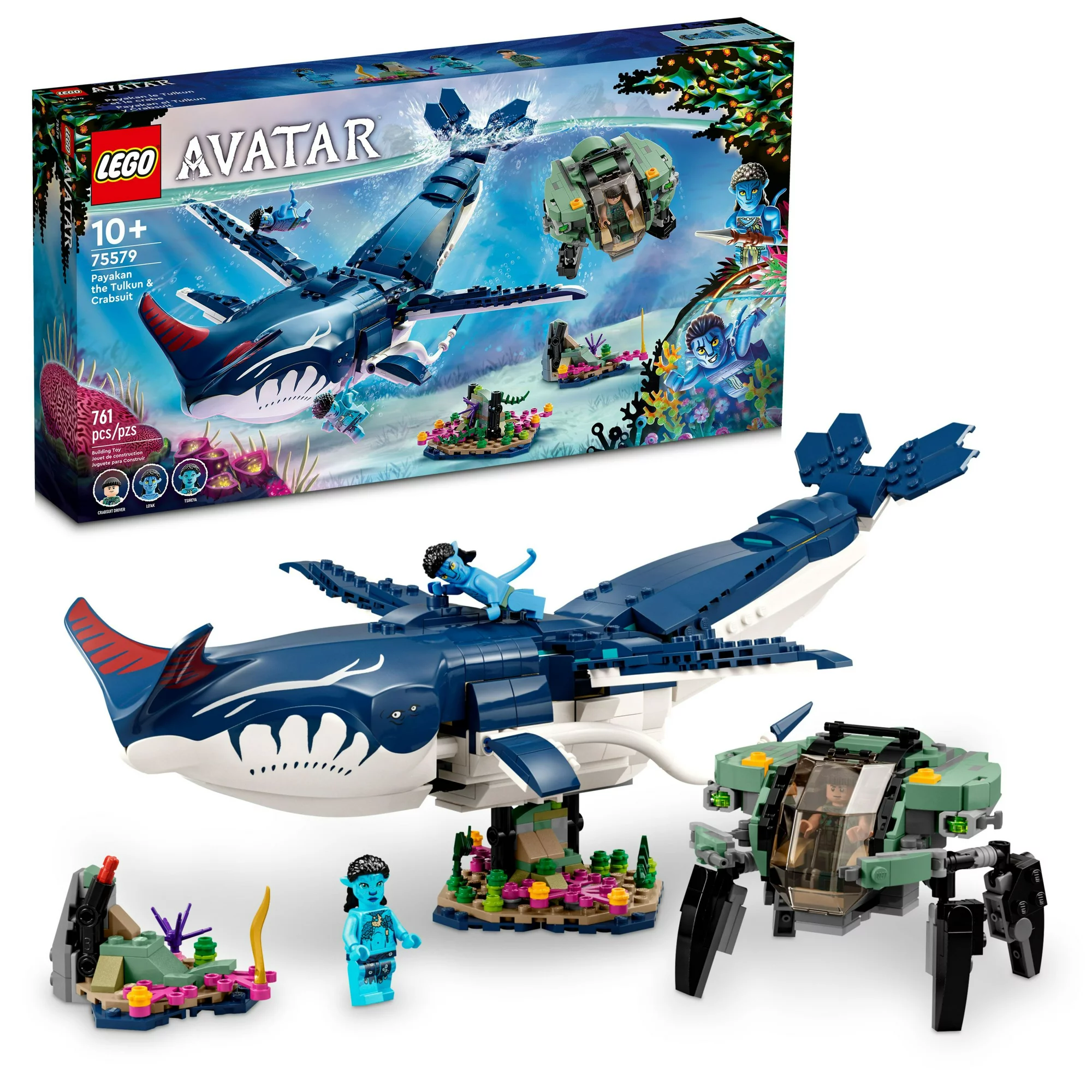Lego Avatar: The Way of Water Payakan the Tulkun & Crabsuit 75579 Building Toy Set (761 Pieces)